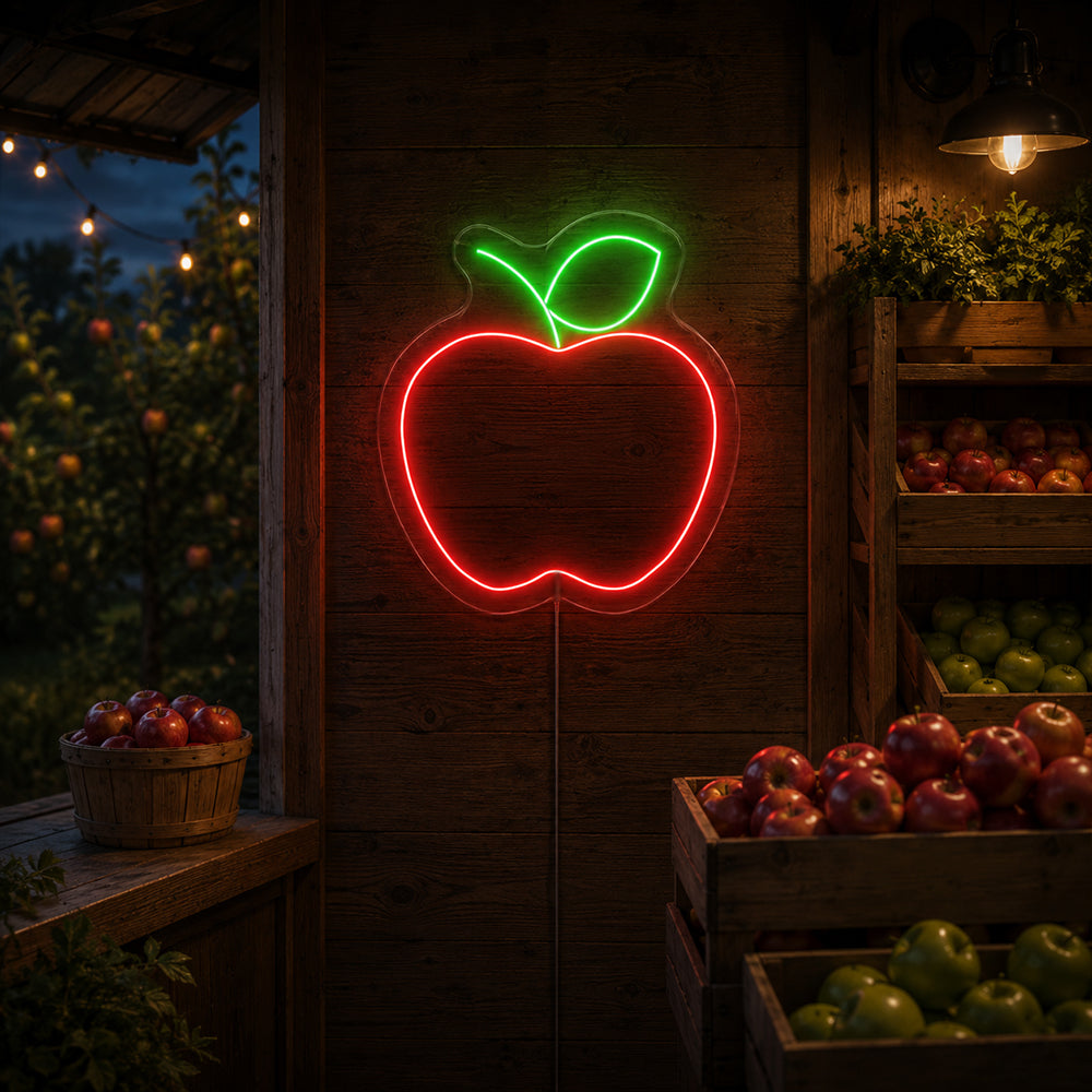 Apple førte neonskilt - lavet i London madrestauranter neonskilte