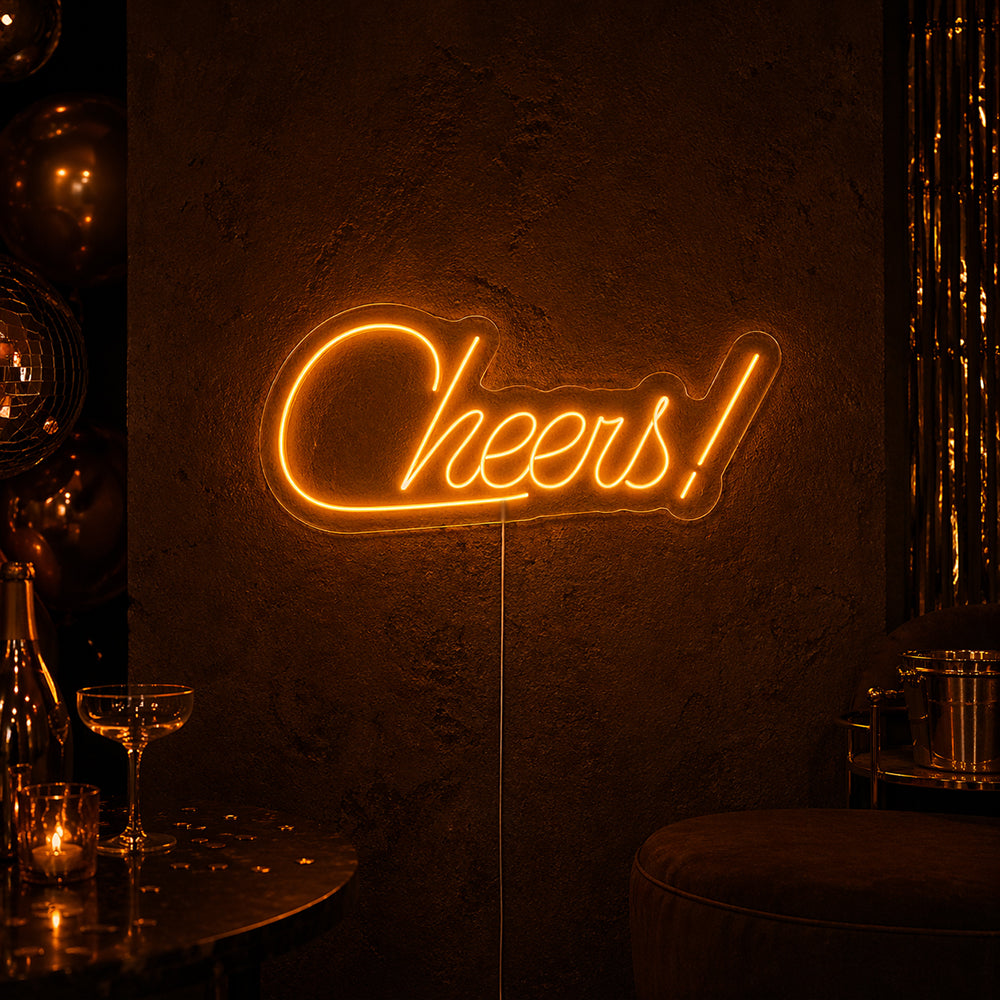 Les acclamations ont conduit un signe de néon - Made in London Party Néon Signons