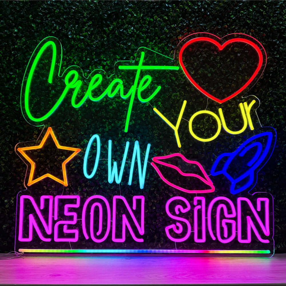 Letrero de neón personalizado fabricado en Londres | Editor en línea | Crea tu propia luz de neón LED - Planet Neon