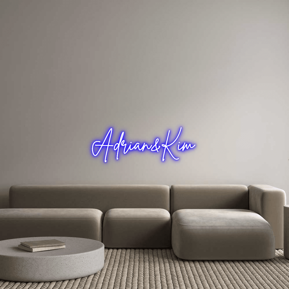 Custom Neon Sign Online Editor Adrian&Kim - Planet Neon