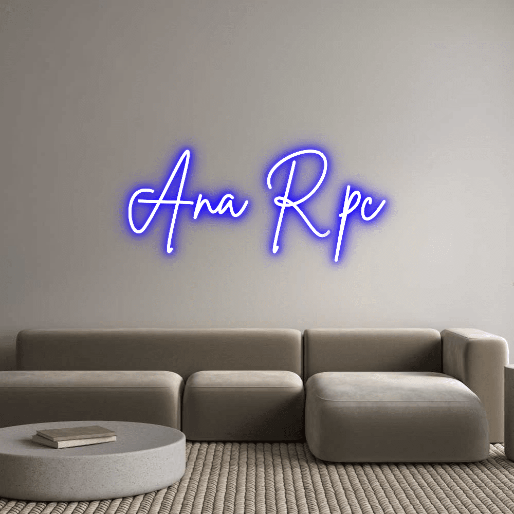Editor online de letreiro de néon personalizado Ana R pc - Planet Neon