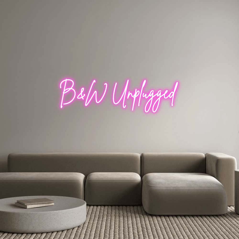 Editor online de letreiro de néon personalizado em preto e branco desconectado - Planet Neon
