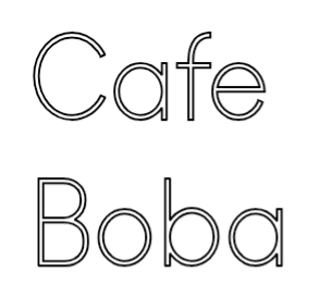 Editor on-line de letreiro de néon personalizado Cafe Boba - Planet Neon