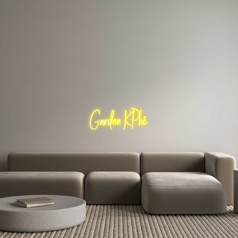 Editor on-line de letreiro de néon personalizado Garden K’Phê - Planet Neon