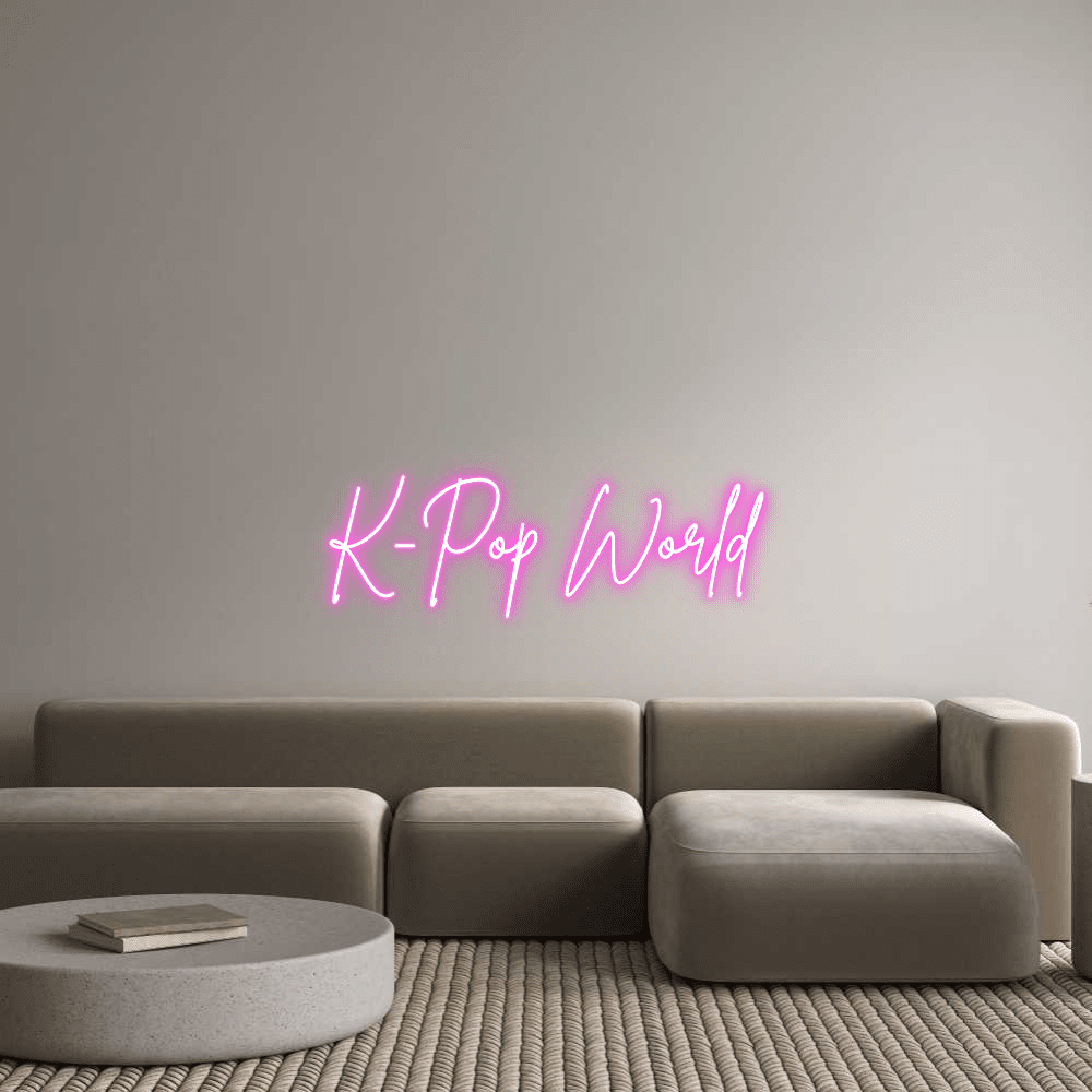 Editor online de letreiro de néon personalizado K - Pop World - Planet Neon