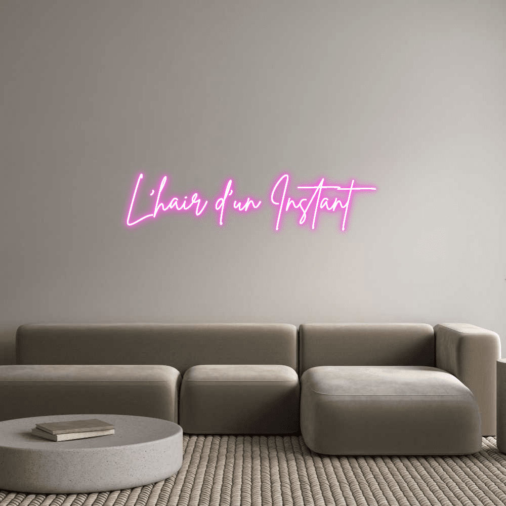 Editor on-line de letreiro de néon personalizado L'hair d'un Ins... - Planet Neon