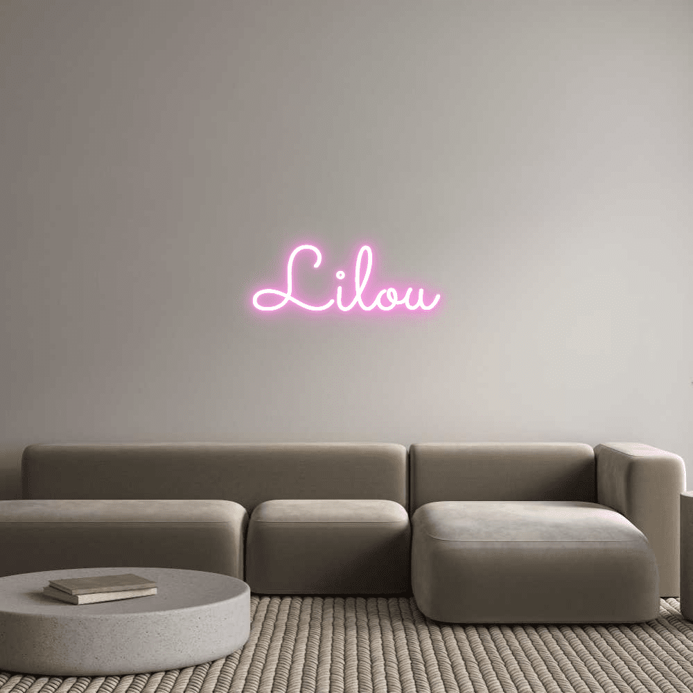 Editor online de letreiro de néon personalizado Lilou - Planet Neon