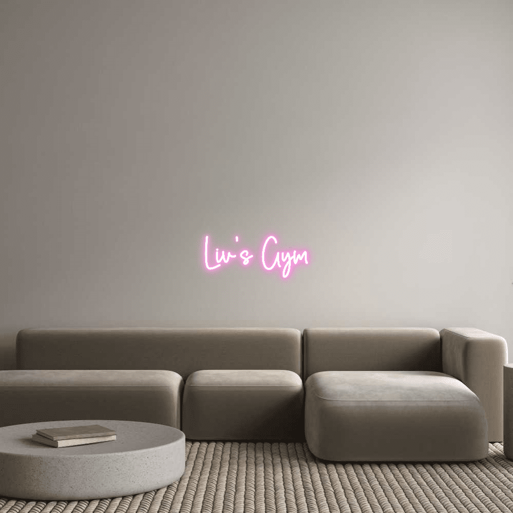 Editor online di insegne al neon personalizzate Liv's Gym - Planet Neon