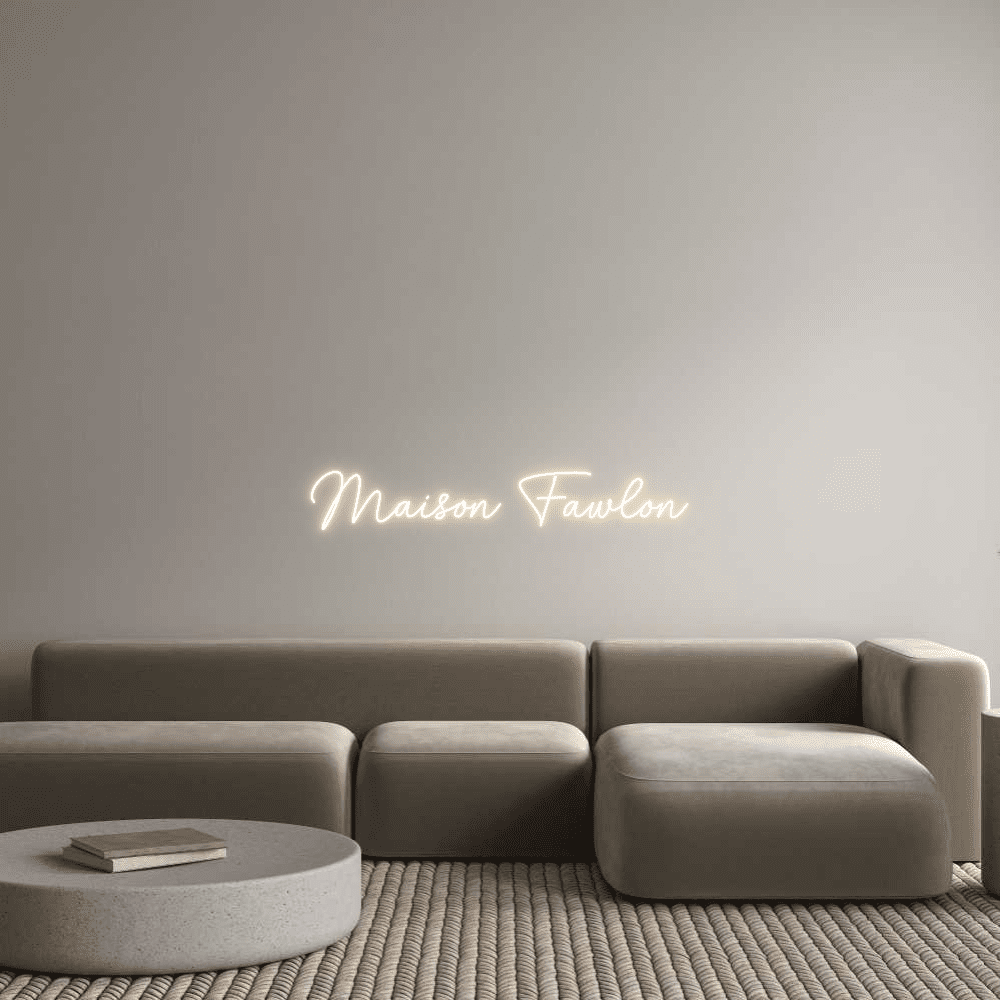 Editor online di insegne al neon personalizzate Maison Fawlon - Planet Neon