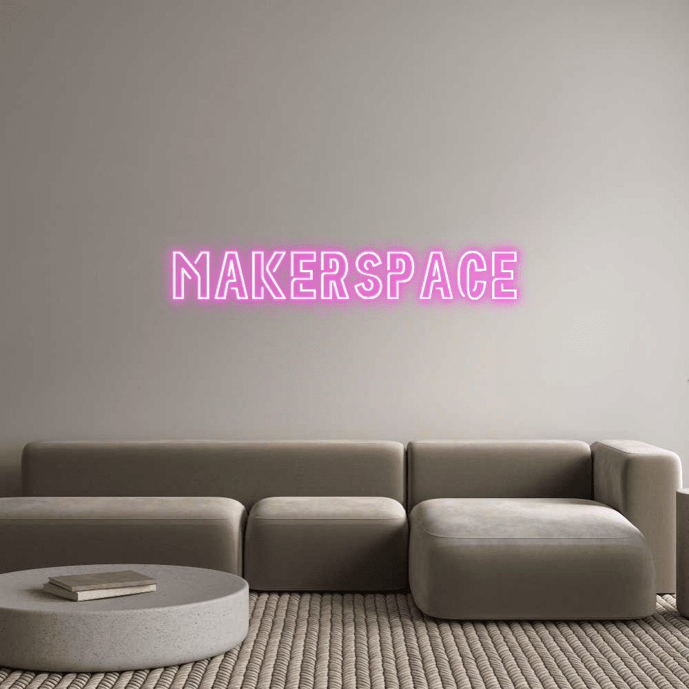 Editor on-line de letreiro de néon personalizado MAKERSPACE - Planet Neon