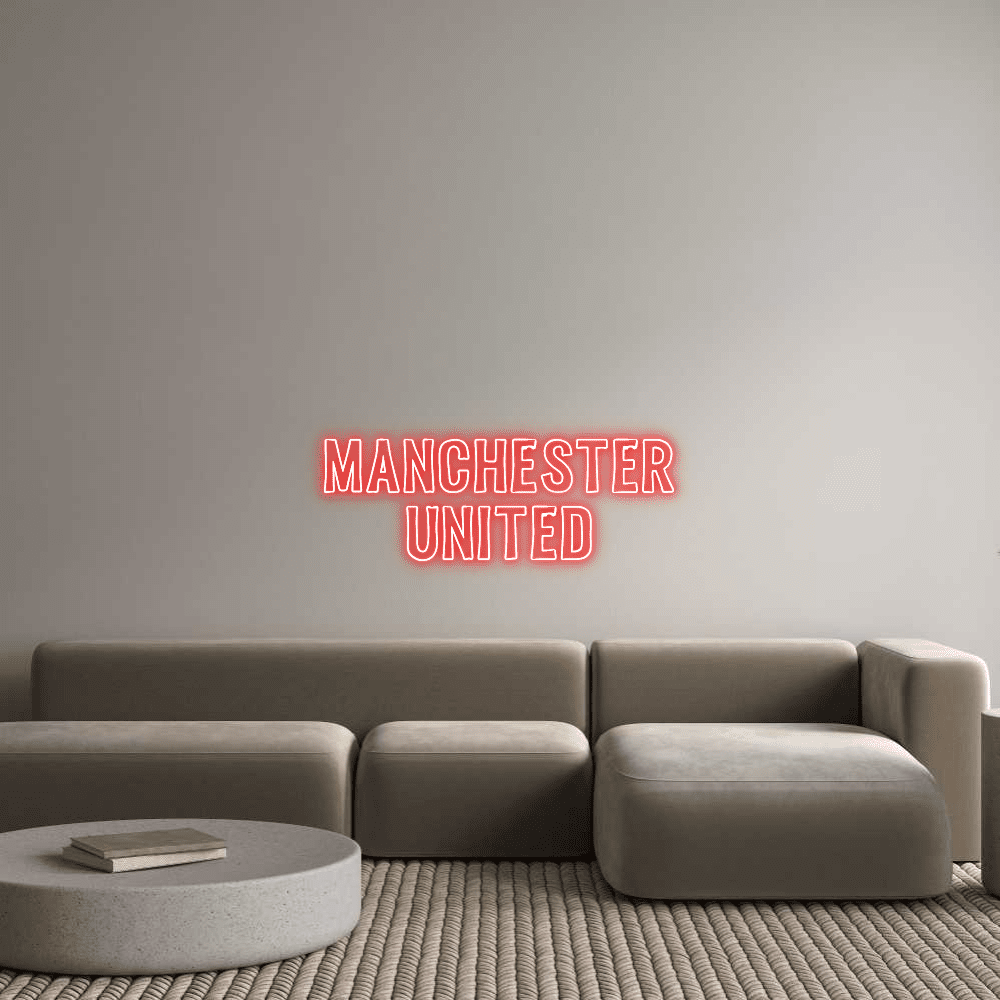 Editor on-line de letreiro de néon personalizado MANCHESTER UNIT... - Planet Neon