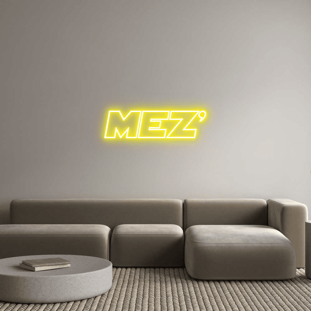 Editor on-line de letreiro de néon personalizado MEZ' - Planet Neon