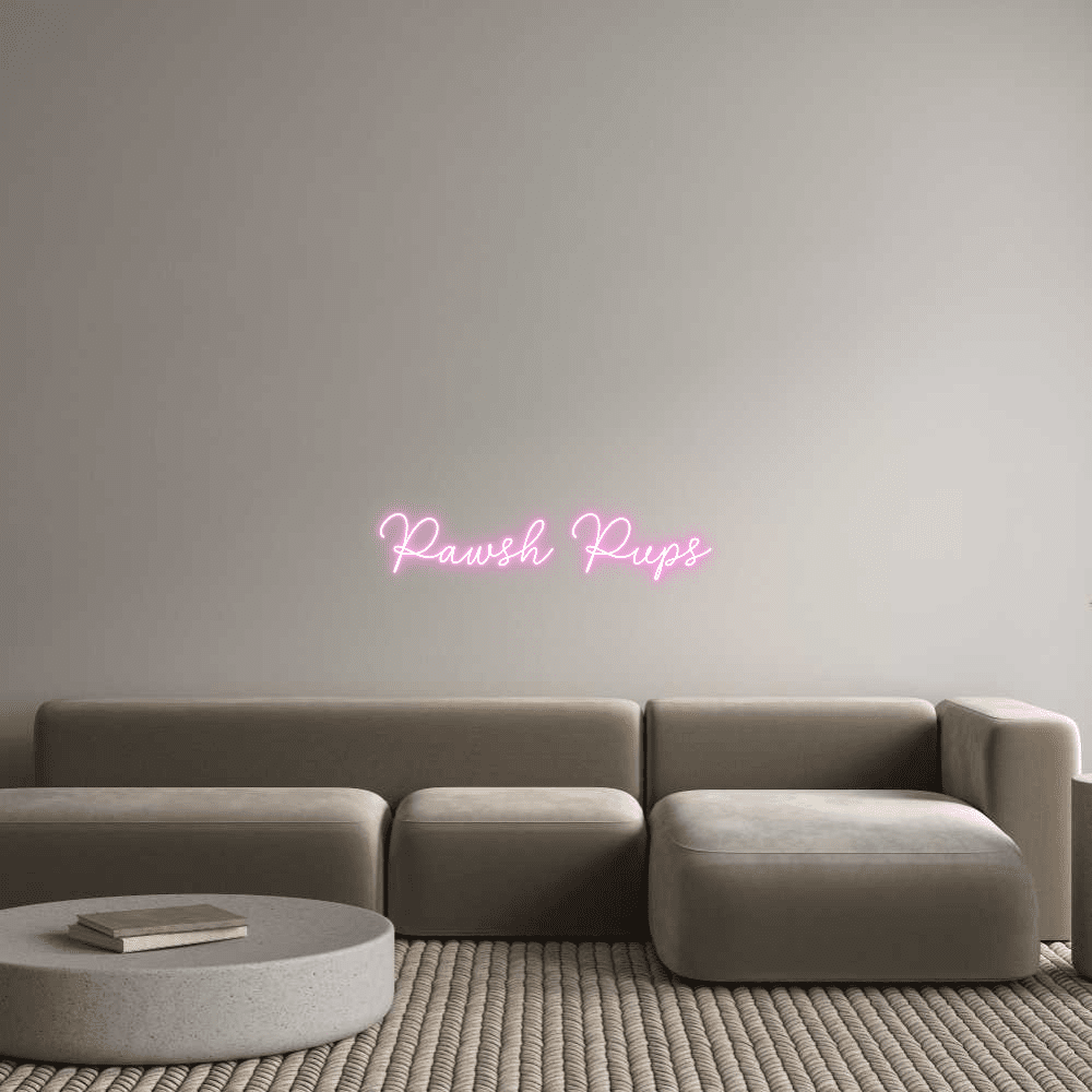 Editor on-line de letreiro de néon personalizado Pawsh Pups - Planet Neon