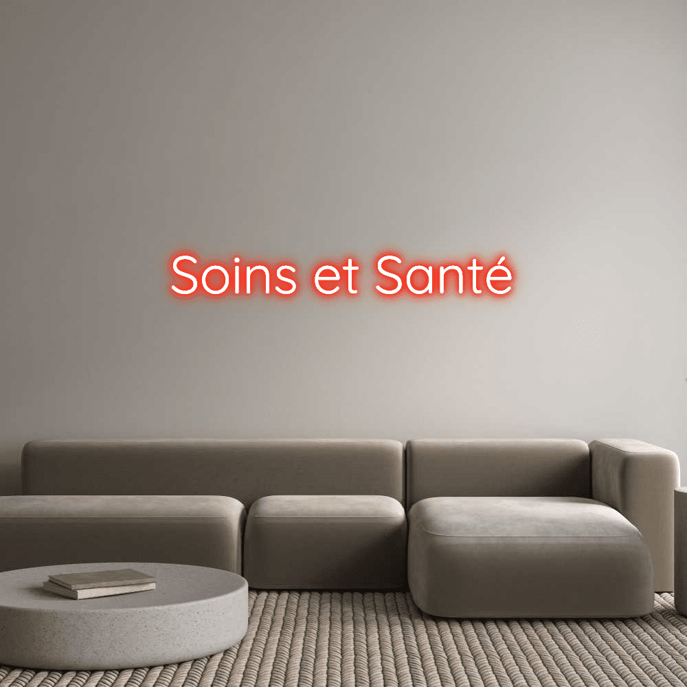 Editor on-line de letreiro de néon personalizado Soins et Santé - Planet Neon