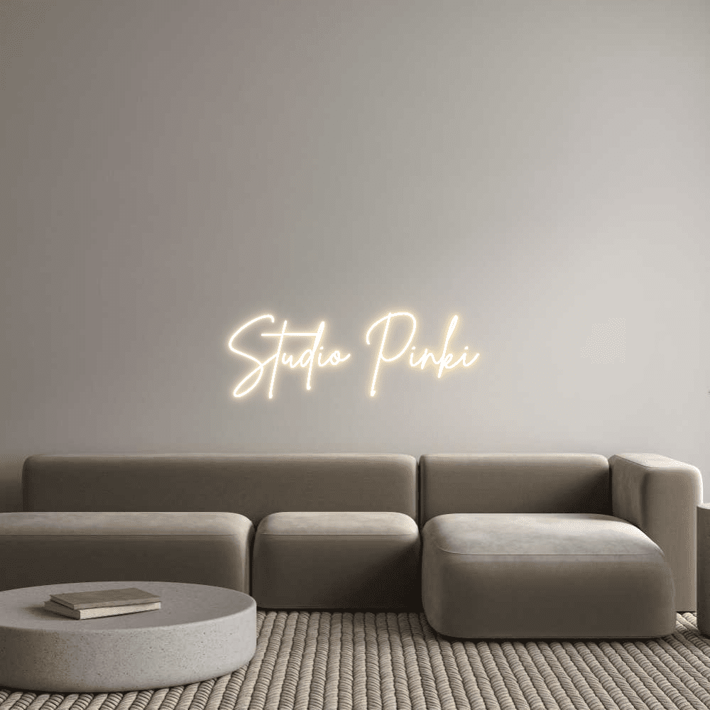 Editor on-line de letreiro de néon personalizado Studio Pinki - Planet Neon