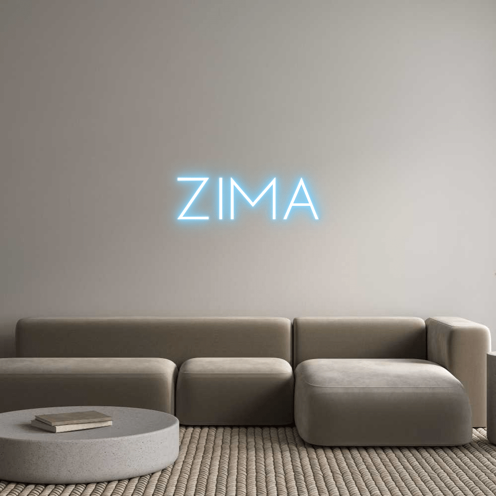 Editor online de letreiro de néon personalizado ZIMA - Planet Neon