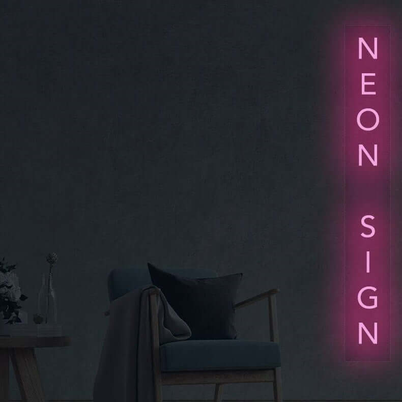 Egendefinert vertikalt neonskilt - Online Editor - Laget i London - Neon LED-lys