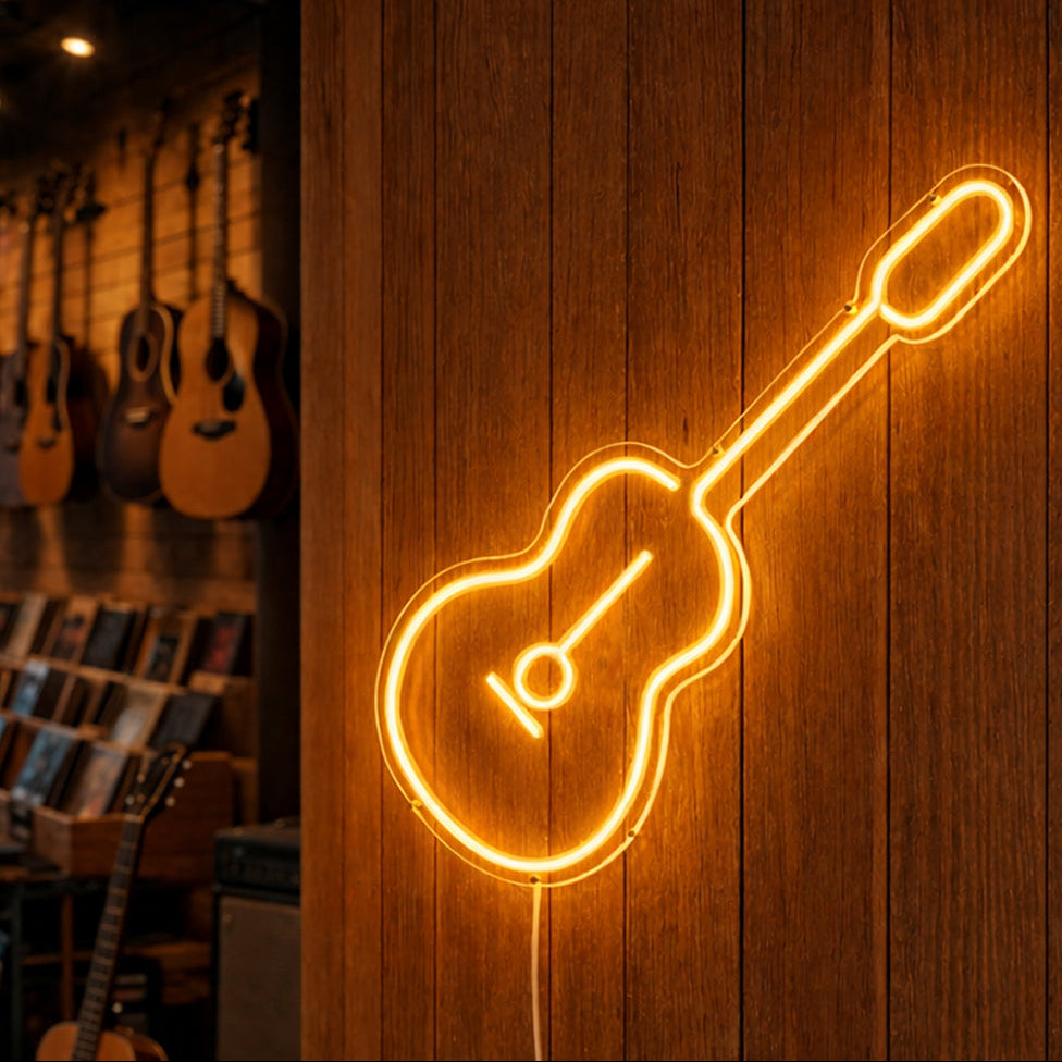 Señal de neón liderado por la guitarra - Planet Neon Made in London Neon Signs