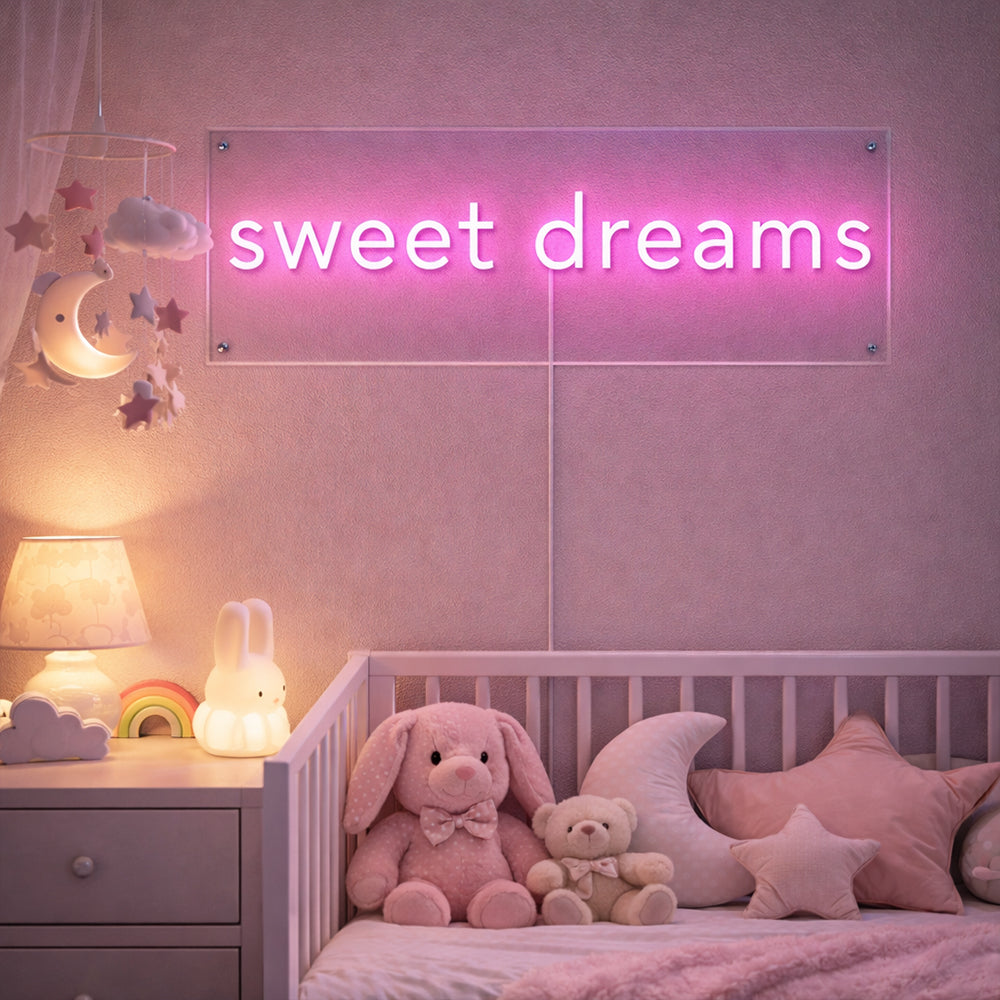 Signo de neón liderado por Sweet Dreams - Planeta Neon Made in London Neon Signs