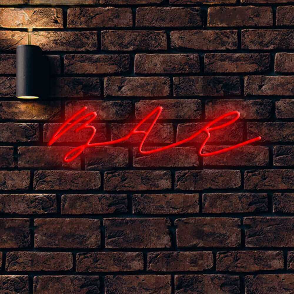 Bar Script Caps LED Neon Sign - Made in London Club Pub Neon Signs - Planet Neon