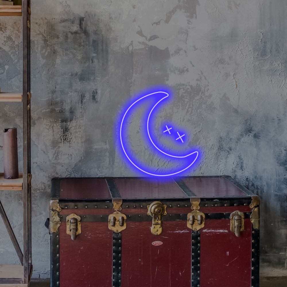 Moon LED Desktop Neon Sign - Planet Neon Laget i London Neon Signs
