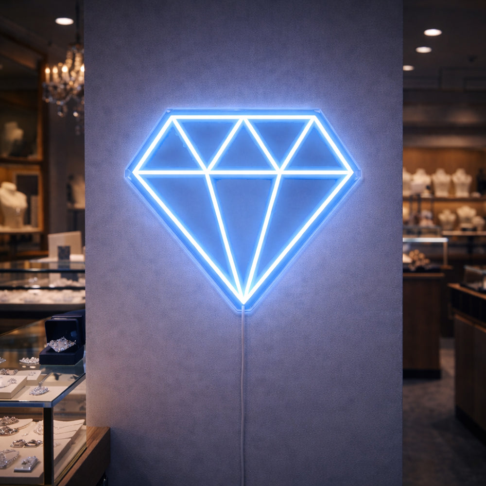 Señal de neón LED Diamond - Planeta Neon Made in London Neon Signs