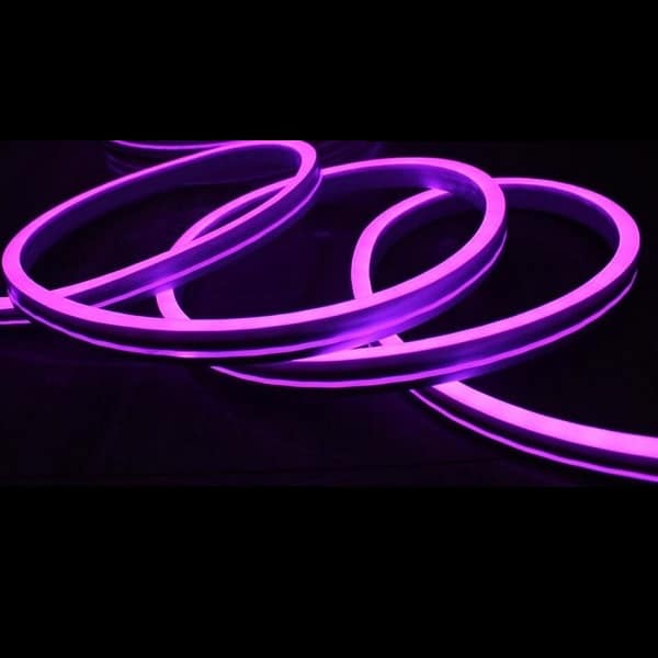 Faixa de néon LED dupla face roxa regulável de 8x16mm 12V