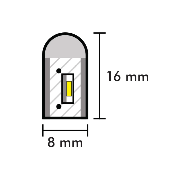 8x16mm strooklicht