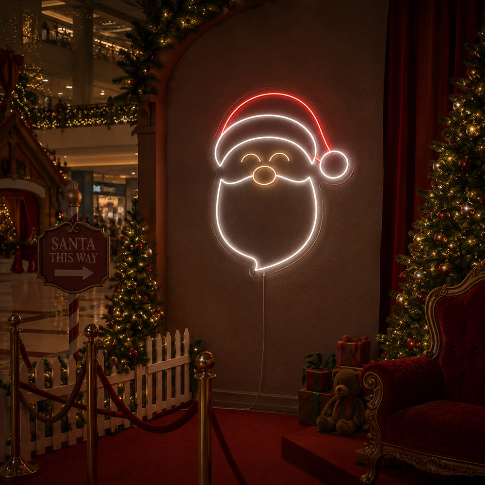 Santa Claus führte Neonschild - Made in London Weihnachts -Neonschilder