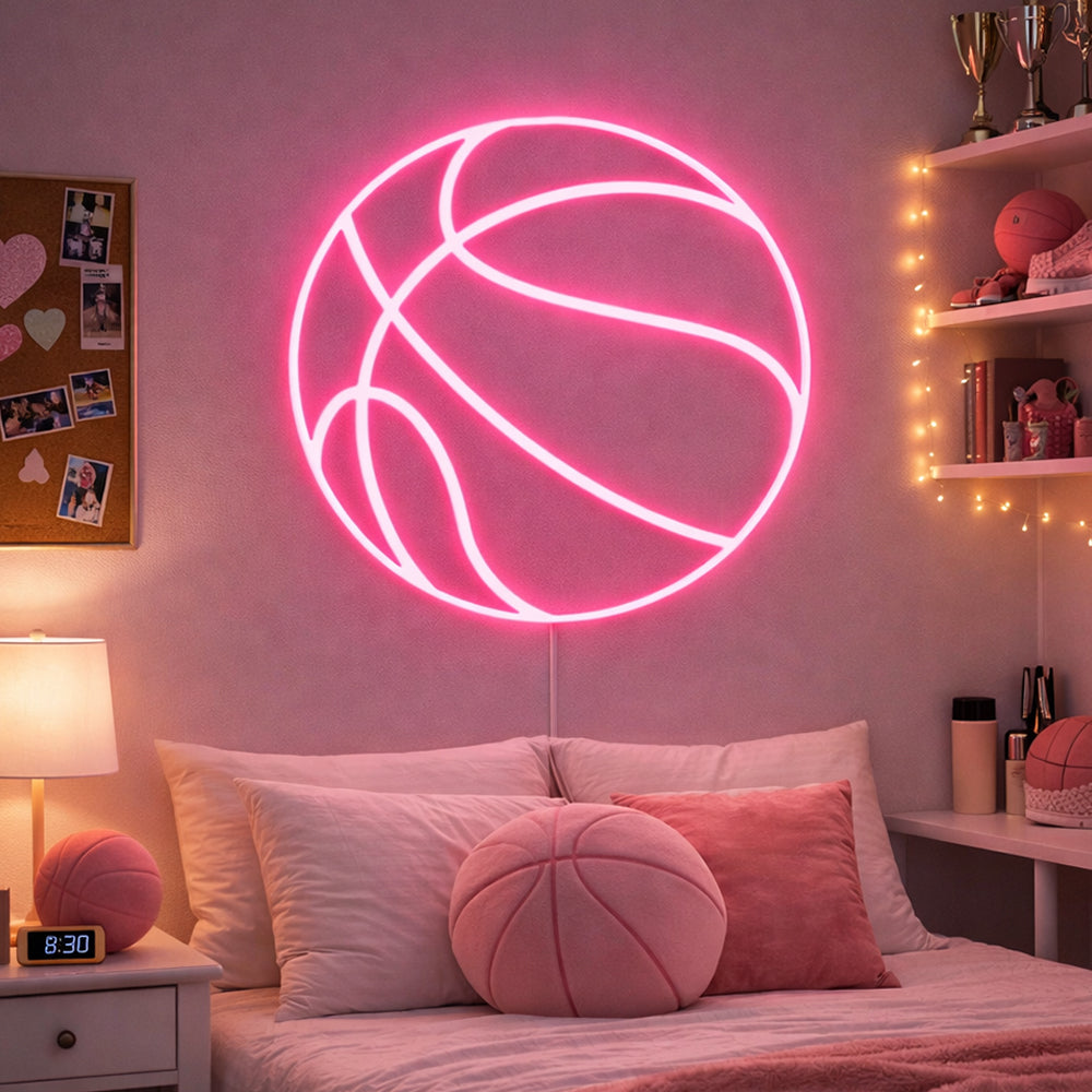 Enseigne de néon dirigée par le basket-ball - Planet Néon fabriqué à Londres Signons au néon