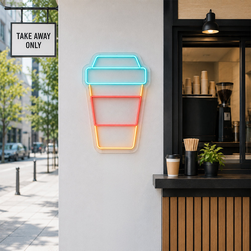 Enseigne néon dirigée par la Coupe - Made à Londres Drink Restaurants Néon Enseignes