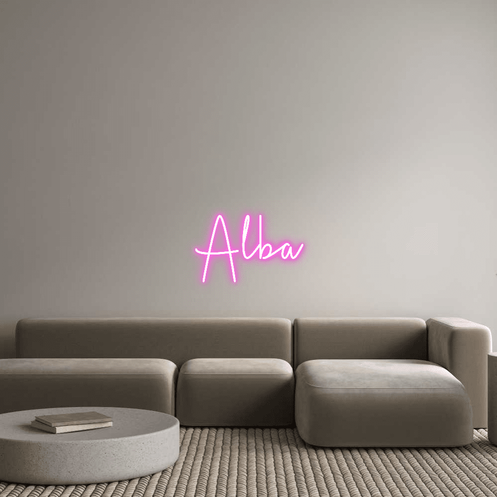 Editor online di insegne al neon personalizzate Alba - Planet Neon