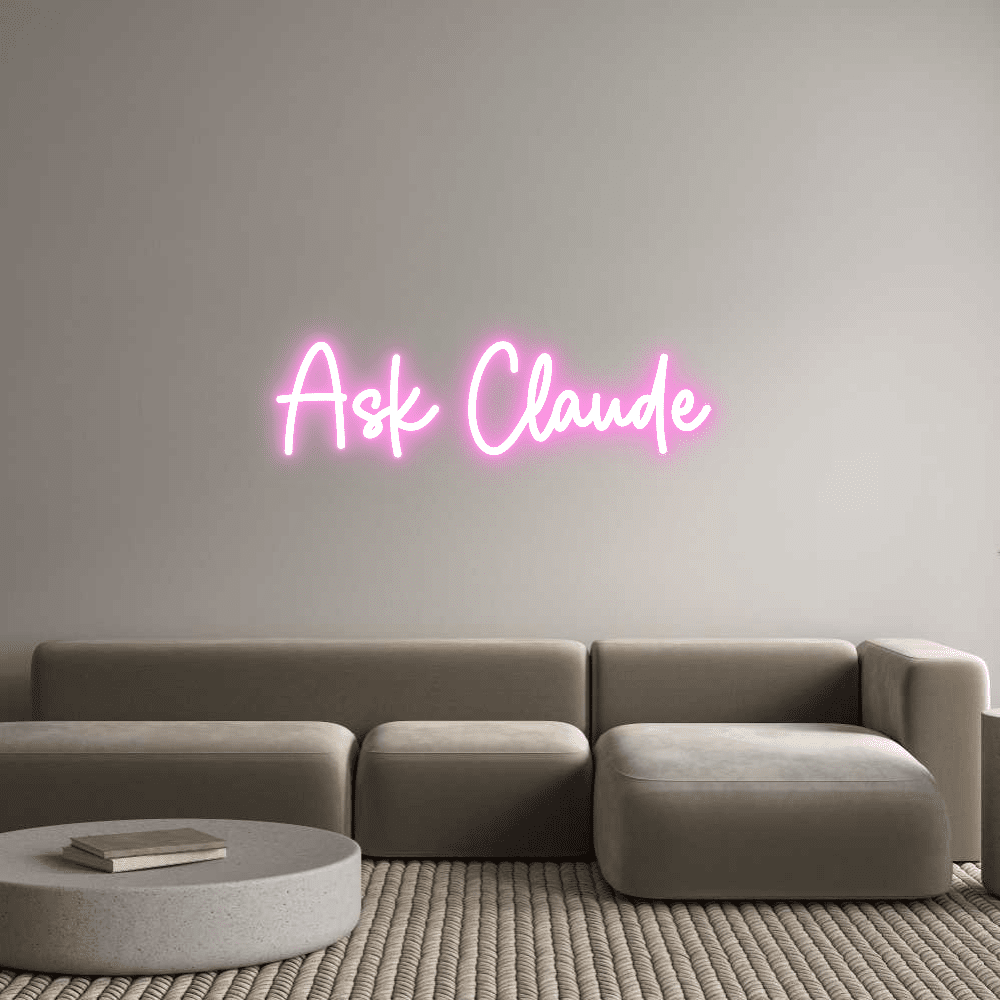 Editor on-line de letreiro de néon personalizado, pergunte a Claude - Planet Neon