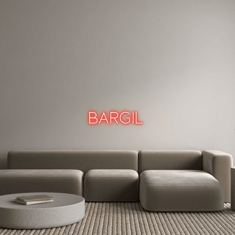 Editor on-line de letreiro de néon personalizado BARGIL - Planet Neon