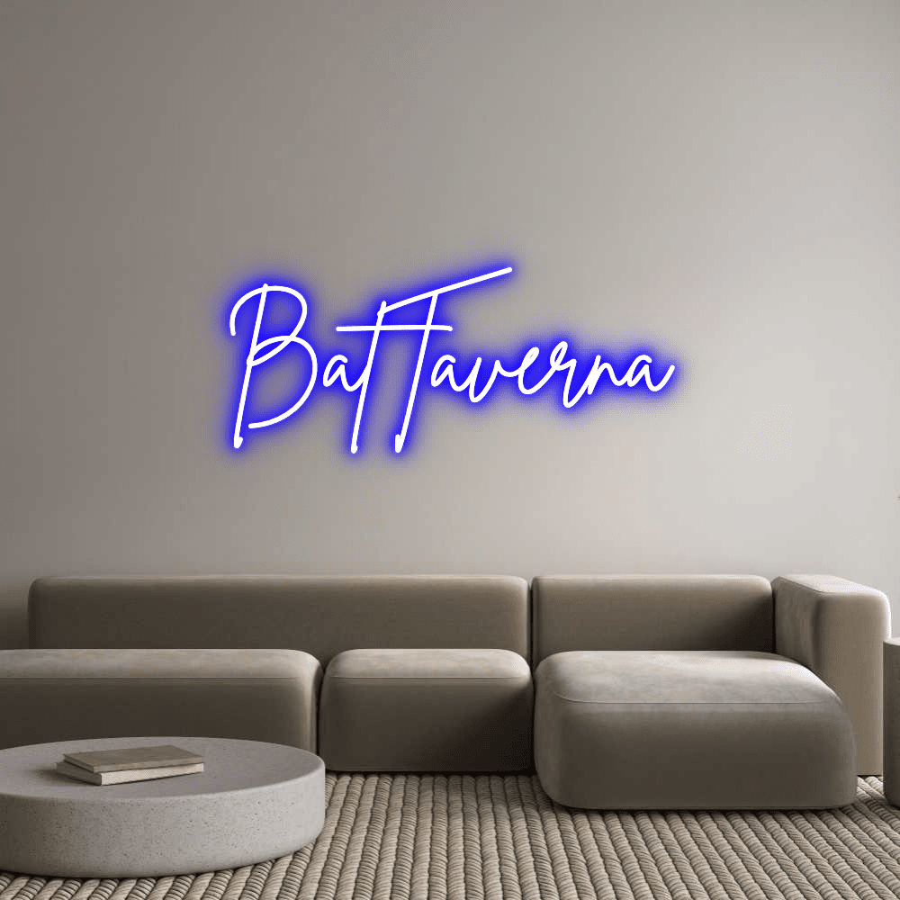 Editor on-line de letreiro de néon personalizado BatTaverna - Planet Neon