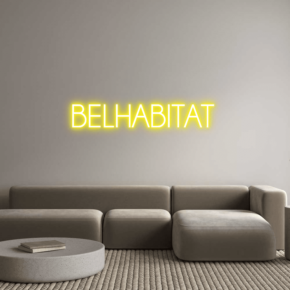 Editor online de letreiro de néon personalizado BELHABITAT - Planet Neon