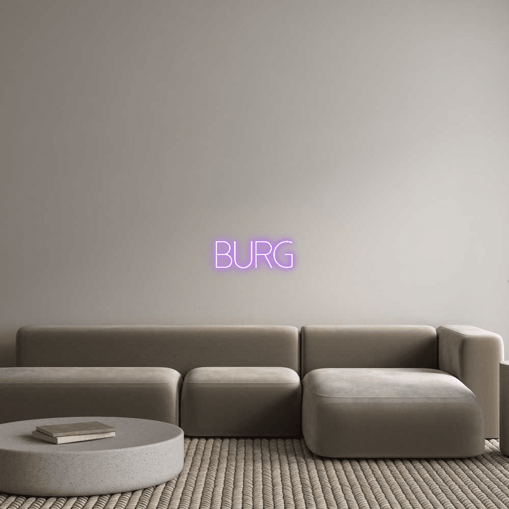 Éditeur en ligne d'enseignes lumineuses personnalisées Burg - Planet Neon