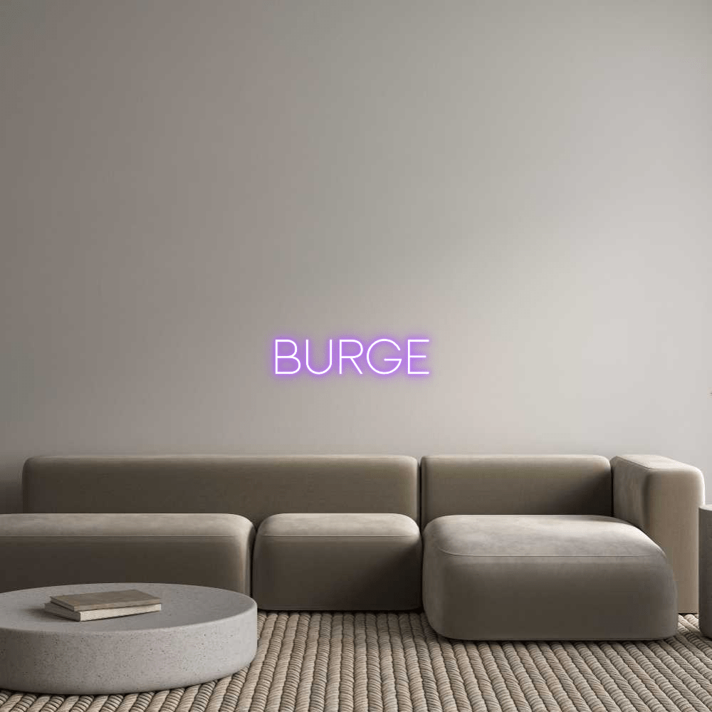 Editor on-line de letreiro de néon personalizado Burge - Planet Neon