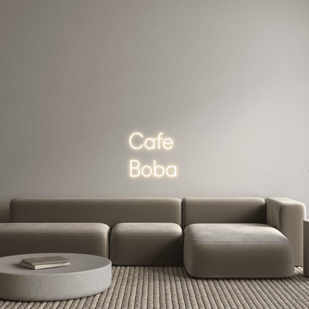 Editor on-line de letreiro de néon personalizado Cafe Boba - Planet Neon