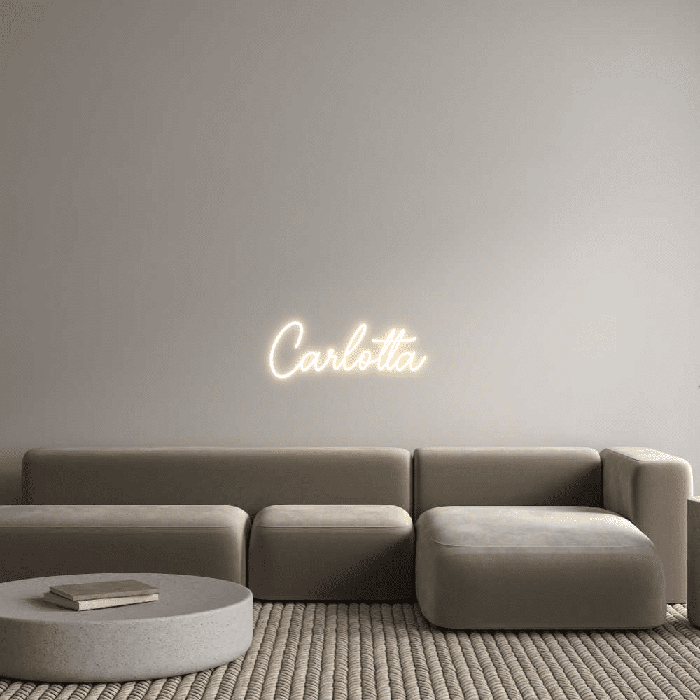 Editor online de letreiro de néon personalizado Carlotta - Planet Neon