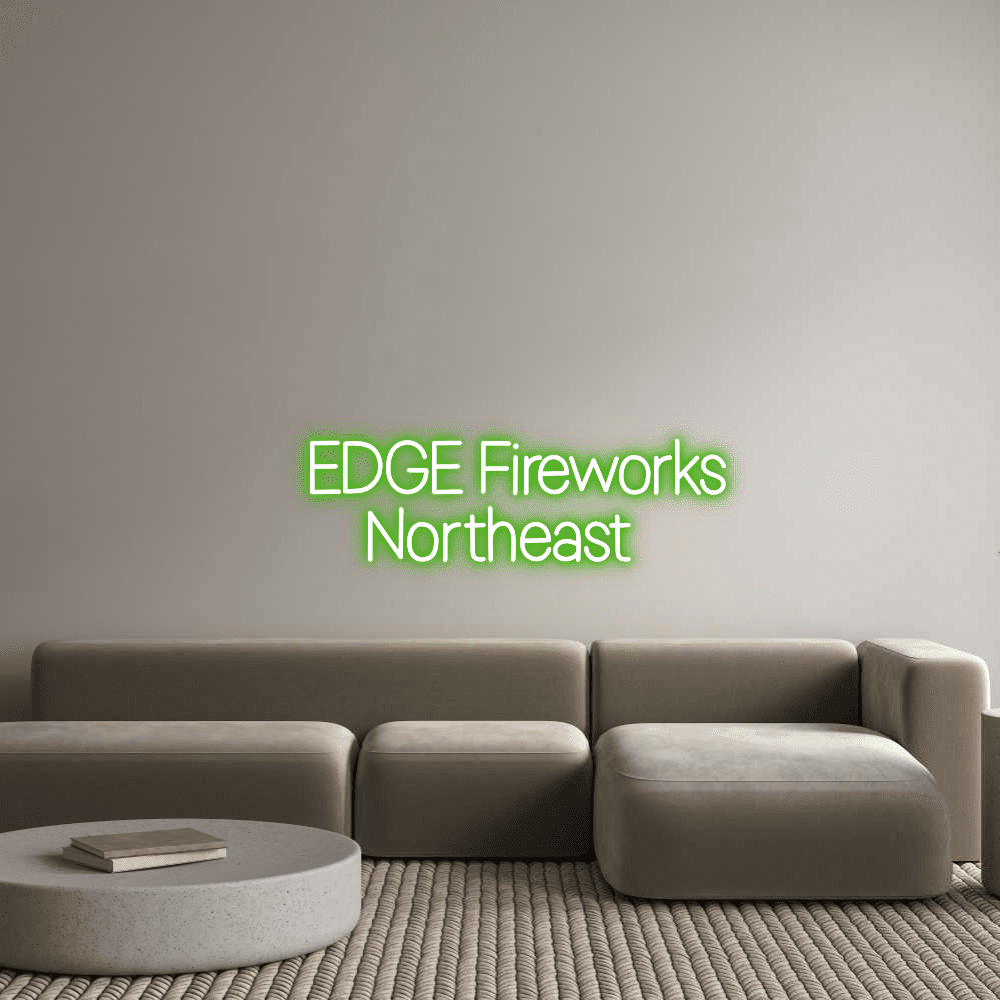 Editor on-line de letreiro de néon personalizado EDGE Fireworks... - Planet Neon