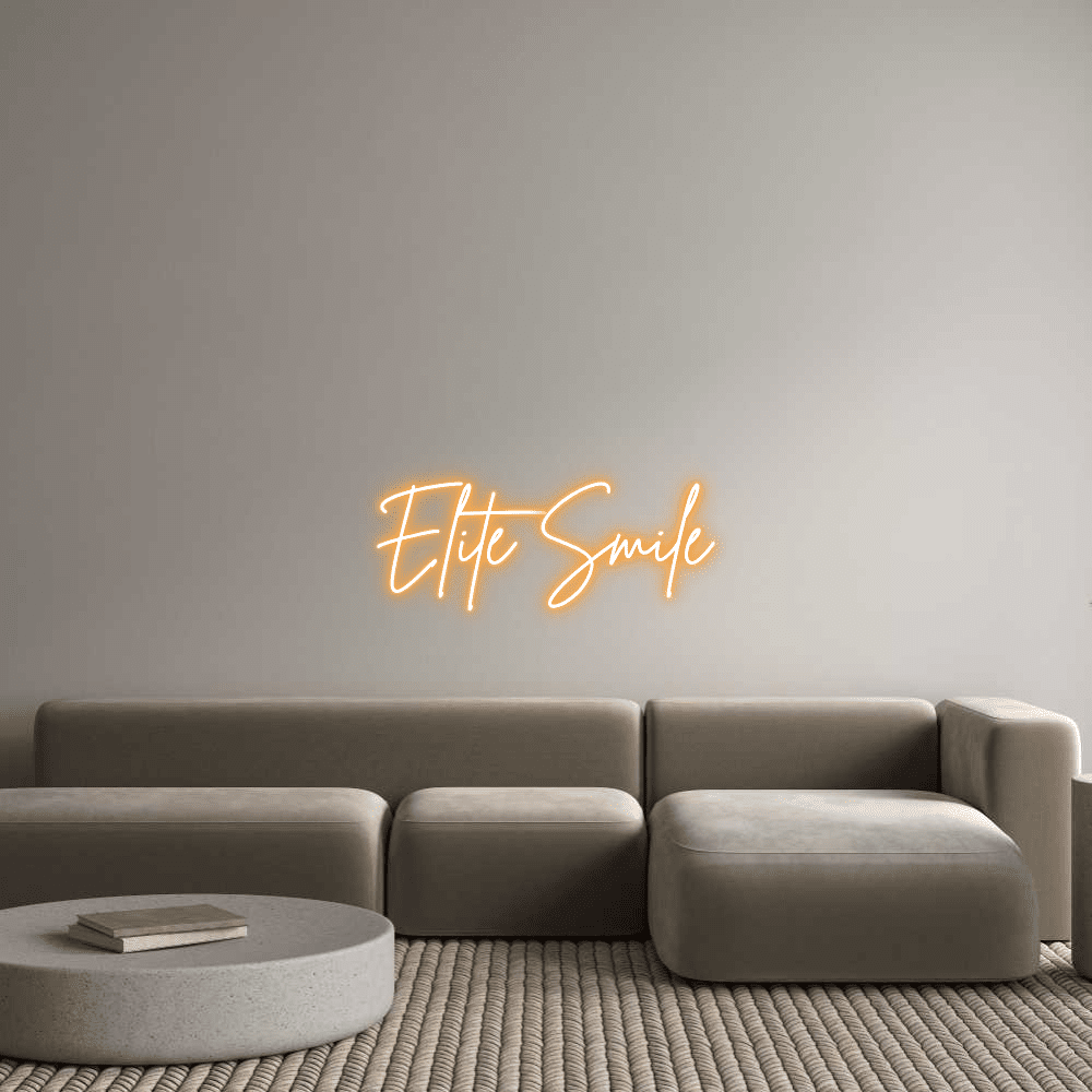 Editor online de letreiro de néon personalizado Élite Smile - Planet Neon