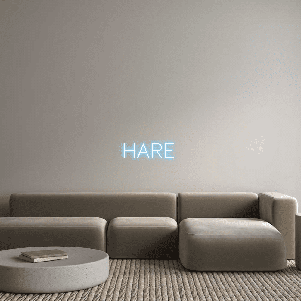 Editor online de letreiro de néon personalizado HARE - Planet Neon