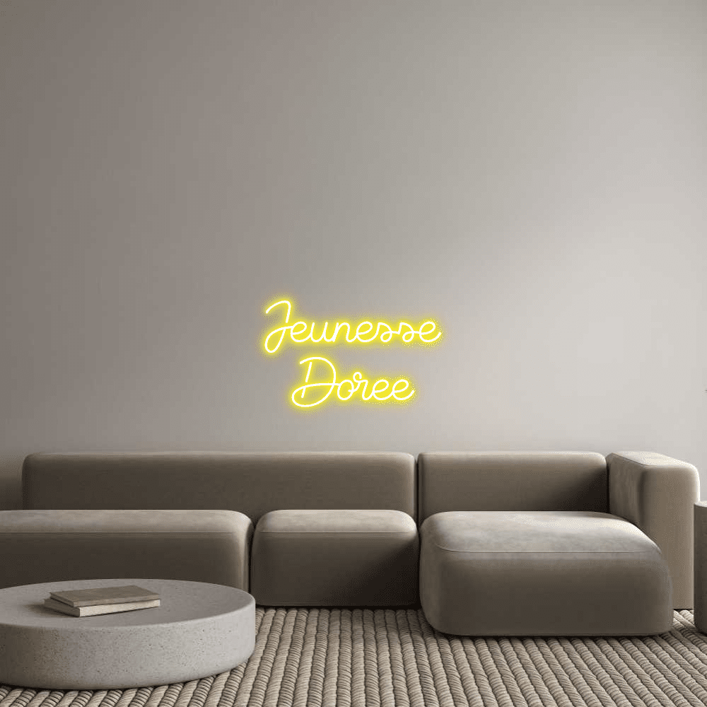 Editor on-line de letreiro de néon personalizado Jeunesse Doree - Planet Neon