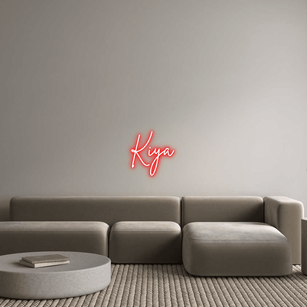 Editor online de letreiro de néon personalizado Kiya - Planet Neon