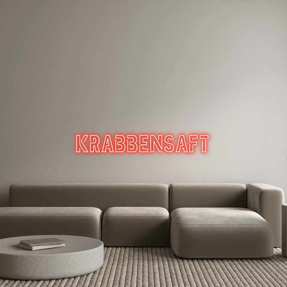 Editor on-line de letreiro de néon personalizado Krabbensaft - Planet Neon