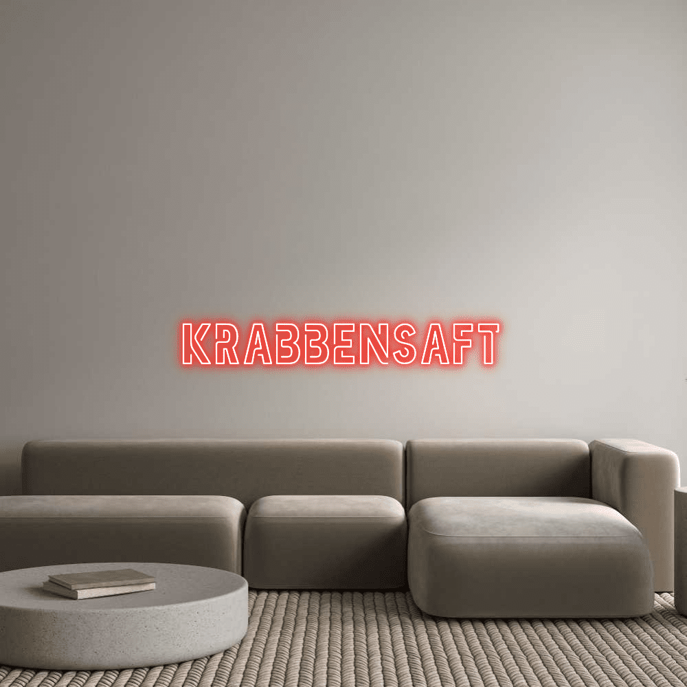 Éditeur en ligne d'enseignes au néon personnalisées Krabbensaft - Planet Neon