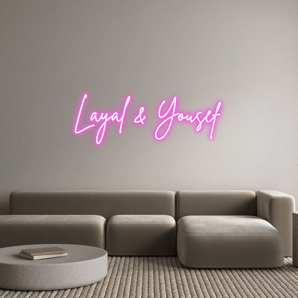 Editor on-line de letreiro de néon personalizado Layal & Yousef - Planet Neon