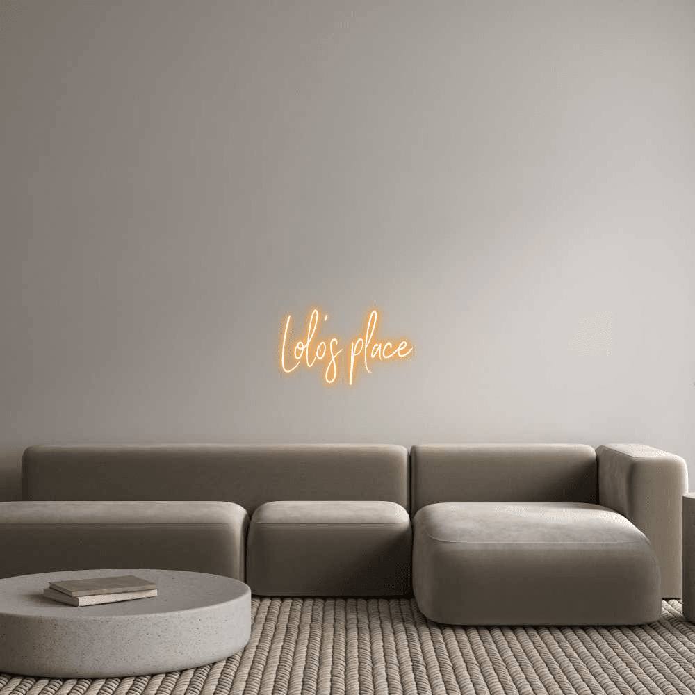 Editor online di insegne al neon personalizzate Lolo's place - Planet Neon