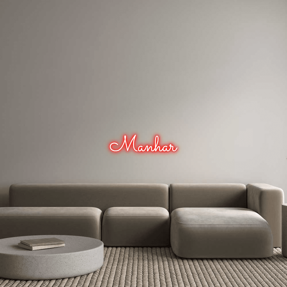 Editor on-line de letreiro de néon personalizado Manhar - Planet Neon